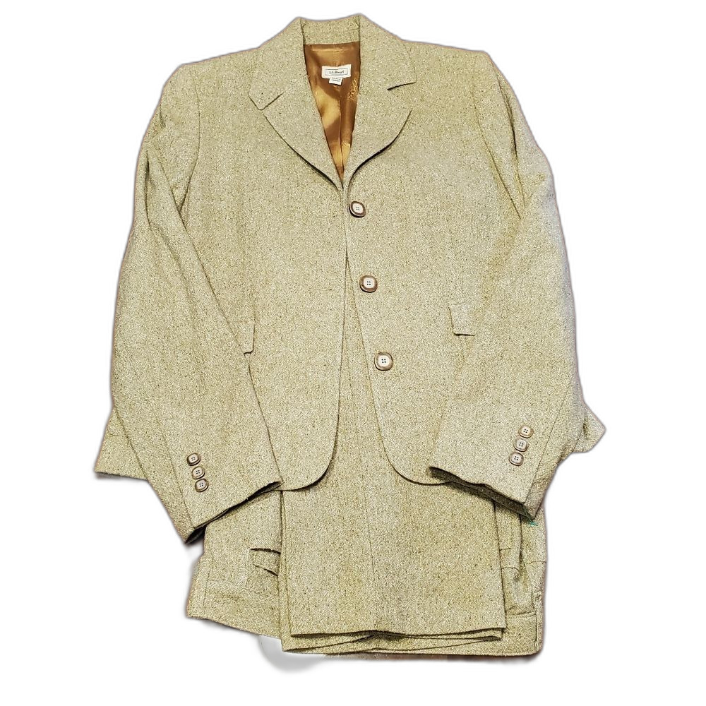 L. L. Bean Ladies Wool Blend Lined Suit Size M